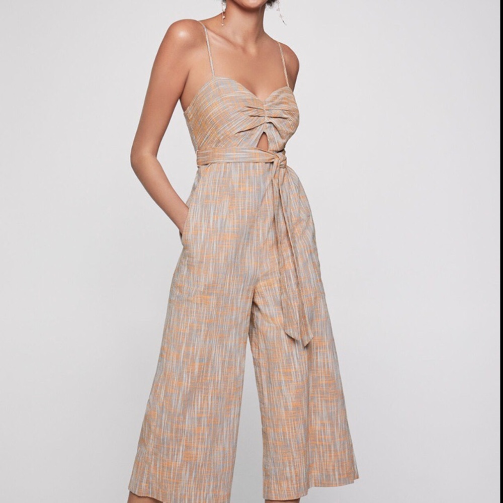 BCBGeneration Basket Weave Jumpsuit Sz S NWT